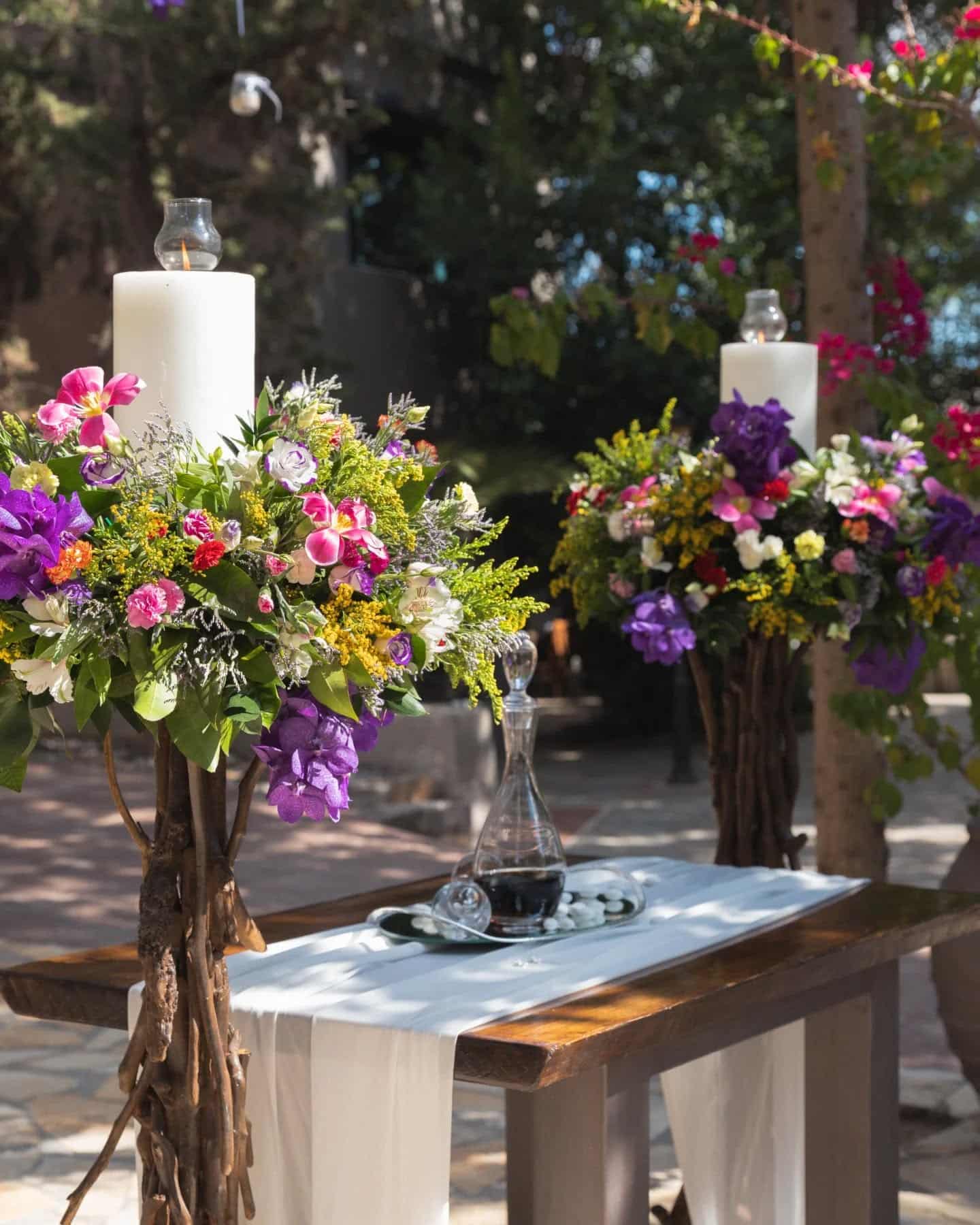 Beautiful wedding estate in Koropi with elegant outdoor reception area