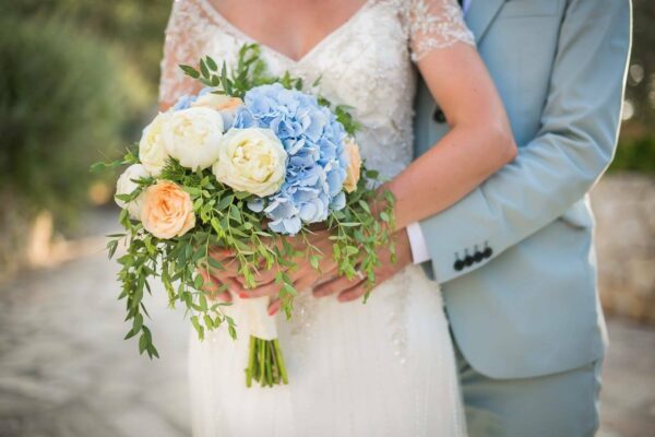 Bridal Bouquet Peonies wedding in Greece