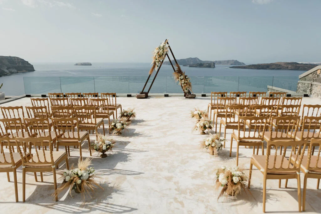Wedding Venue Cavo Ventus in Santorini. Photography Irina Spirou