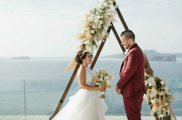 Wedding at the Akrotiri of Santorini